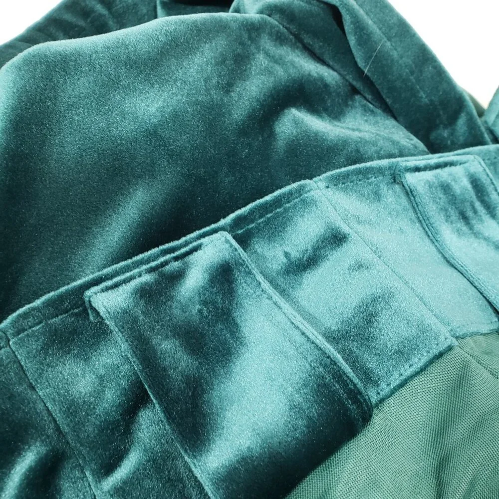 Cynthia Rowley Teal Green Velvet Curtain Panels (2) 31